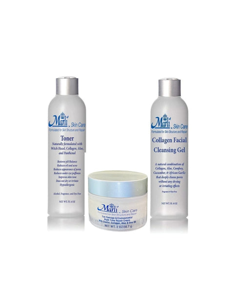 Complete Skin Care Kit - Cleanser, Toner, Moisturizer
